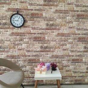 3D Wall Panels with Multicolour Brick Design 10 pcs EPS