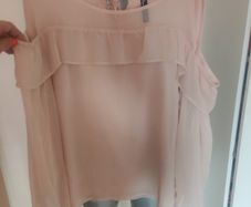 Jean Pascale dusty pink off shoulders blouse size UK18 EU46 Postage included