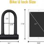 U-Lock for Bicycles, DINOKA U Bicycle Lock + Steel Cable Lock with Holder, 2-in-1 Bicycle Locker, U Lock, Flexible Steel Cable Image 3