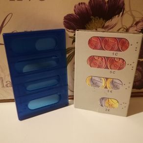 Euro coin sorting and storage card