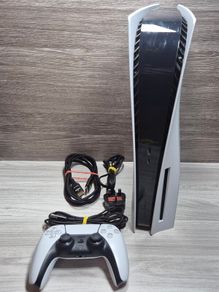 Sony PS5 Disc Edition 825GB White Console With Controller Tested Good Condition