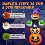 SEASONAL SALE 6 FT Halloween Inflatables Pumpkin, Halloween Inflatable Pumpkin Stack Blow Up Halloween Decoration Jack-o-Lantern with Witch Hat Build-in LEDs for Holiday Party Yard Garden Lawn Image 6