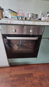 Fridge freezer, oven, extractor fan and slimline dishwasher