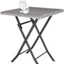 _Polyrattan Bistro Set 3-Piece for Garden, Balcony, Patio, Foldable Space-Saving with UV Protection - Various Colours - (Light Grey | No. 403714) Image 2