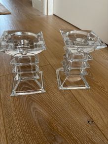 Glass candle holders