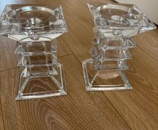 Glass candle holders