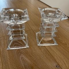 Glass candle holders