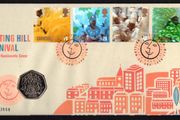 1998 Great Britain The Notting Hill Carnival Philatelic Numismatic Cover (PNC) including 50p Coin &amp; Commemorative Stamp Set