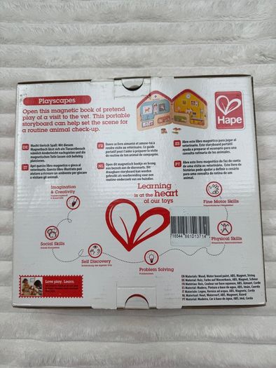 Hape E3016 Magnet Book Visit the Vet Damaged box Please see pictures