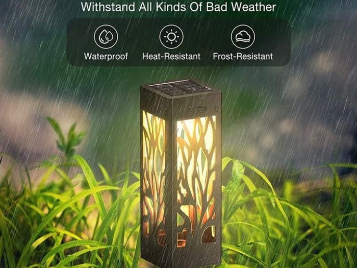 Solar Lights Outdoor, 6 Pack Garden Lights Solar Powered with Warm White LED Lights, Waterproof Solar Ornament Lights for Patio, Yard, Pathway Dusk to Dawn Auto On/Off (FREE POSTAGE)