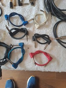 Guitar jacks and microphone.