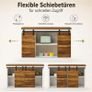 Buffet Cabinet - Large Sideboard - Storage Cupboard, Kitchen Cabinet Server with Sliding Barn Doors, Storage Sideboard Console Table for Dining Room Living Room Hallway Entrance Area Image 3