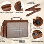 Mens Brown laptop bag Image 5
