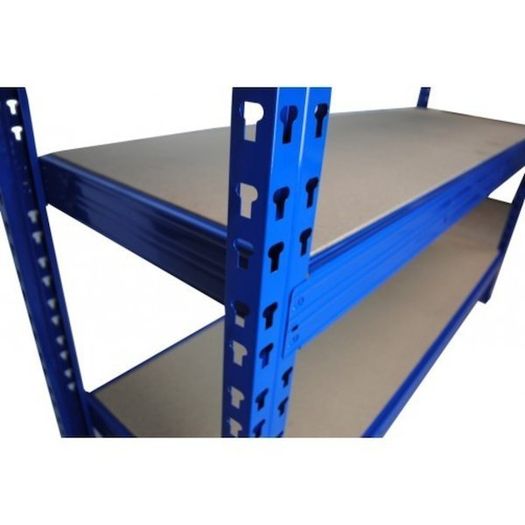 Long Span Racking Blue Starter Unit - 600kg per Shelf for Garages / Sheds, Residential, Commercial, and Office - 2000h x 2000w x 600d