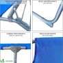 SALE Folding Sun Loungers Set of 2, Sunbed with Adjustable Backrest & Sunshade for Garden, Beach, Patio, Pool, Camp, Load Image 4
