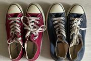 Red and Navy Converse Runners