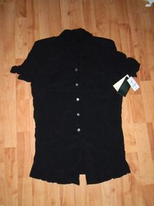 Ladies black short sleeve blouse BNWT