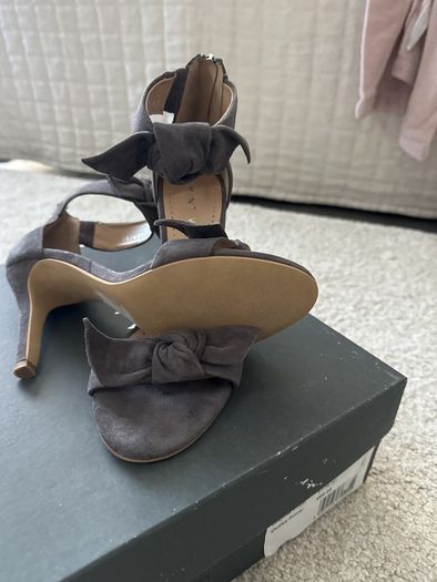 Mint Velvet genuine leather smoke grey  Sandal (uk 5/eu 38)