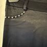 Black satin trousers, size 10 Image 4