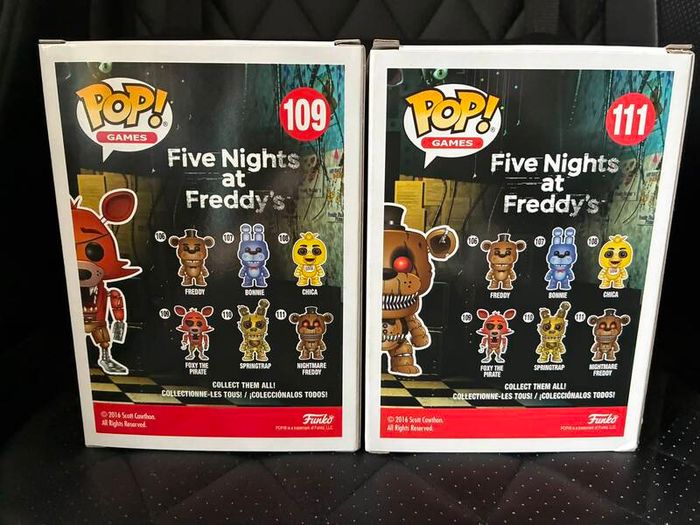 Five Nights at Freddys plushies and dragon figures