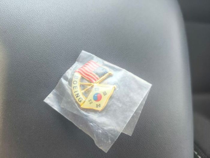 Boeing US and South Korea flag pin