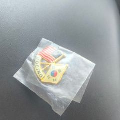 Boeing US and South Korea flag pin