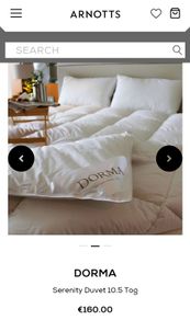 Dorma luxury duvet king size 80 euro new