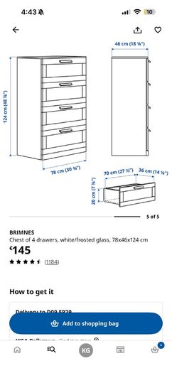 Brimnes chest of drawers