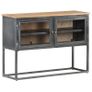 Sideboard Grey 100x30x70 cm Solid Acacia Wood Image 9