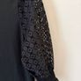 Beautiful Black Top With Lace Detail Sleeves Size S! Image 3