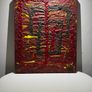 Original "666" Red Textured Abstract Oil Painting 41x51cm - Signed Monogram (yet, unknown artist) Image 4