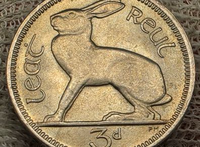 Ireland 1966 3d Threepence Beautiful Uncirculated Gem BU Coin