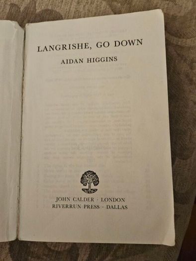 Langrishe,go Down. By Aiden Higgins. 1977 Paperback In Good Condition.  See Photos For Same.