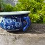 Blue and White Ceramic Chamber pot with handle Image 2