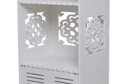Bathroom Storage Cabinet Floor Standing Waterproof Organizer Rack Book Shelf White Robust Bathroom Furniture for Living Room Bedroom, Kitchen Hallway Silm Tall Cupboard Home Store-H80 xW30x D22cm (FREE POSTAGE)