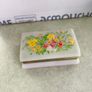 Vintage White Lucite Jewellery Trinket Box With Floral Lid 1970s Image 2