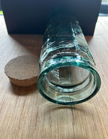 Chunky Green Panel Glass Pasta Jar