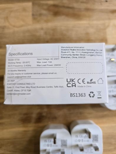 12 X Eightree Et32 Wifi Smart Plugs
