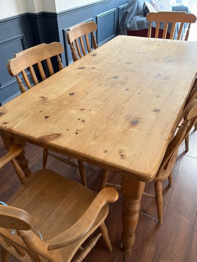 Farmhouse kitchen table and chairs