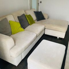 4 seater Lounger Sofa and Footstool
