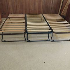 3 x folding camp beds