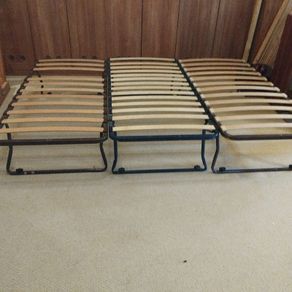 3 x folding camp beds
