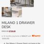 Gallery Milano Oak side board/ desk with a drawer Image 8