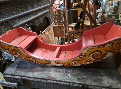 Vintage Wooden Carnival Swinging Boat