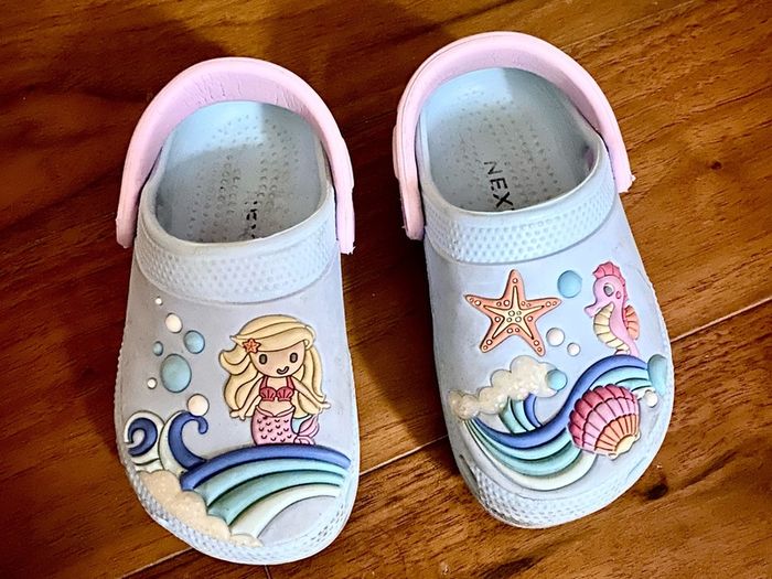 NEXT Sea Mermaid girl sandals/clogs (UK 7/EU 24)