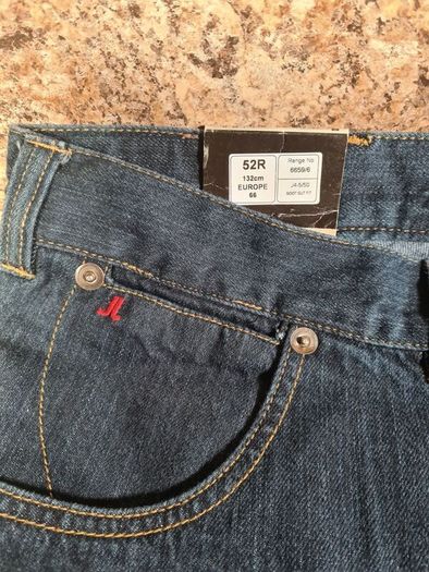 mens jeans life and limb dark wash navy straight fit Size W 52 L 32 RRP 65