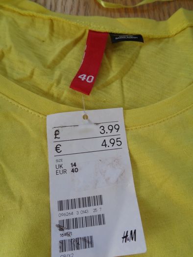 H&M "Divided" Yellow T Shirt for Sale