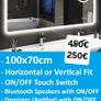 LED Bathroom Mirror Speakers Antifog 70x100 or 100x70cm Image 3