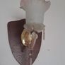 Vintage Glass Chandelier and 2 Matching Wall Lights Image 6