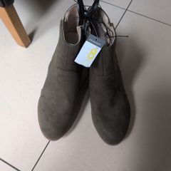 Primark Faux Suede Khaki  Green Ankle Boots.   B N.W.T.